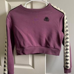Purple cropped Kappa crew neck